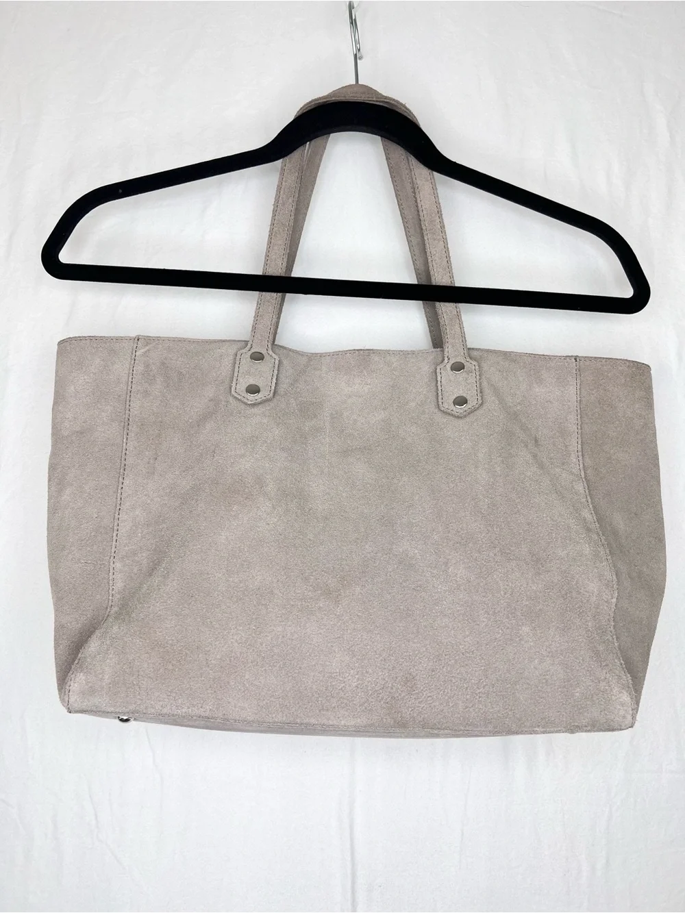M.I.L.A. Luxe Bag | Suede | Taupe Beige | Tote Shoulder Bag Modern Boho Luxury